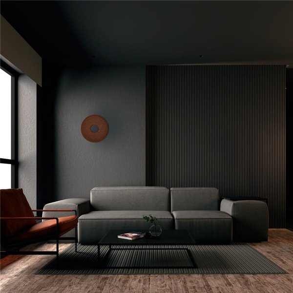 Aplique LED acústico circular ondulado ACUSTIC café Ø45cm, 5W 3000K 400Lm