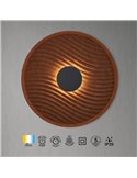 Aplique LED acústico circular ondulado ACUSTIC café Ø45cm, 5W 3000K 400Lm