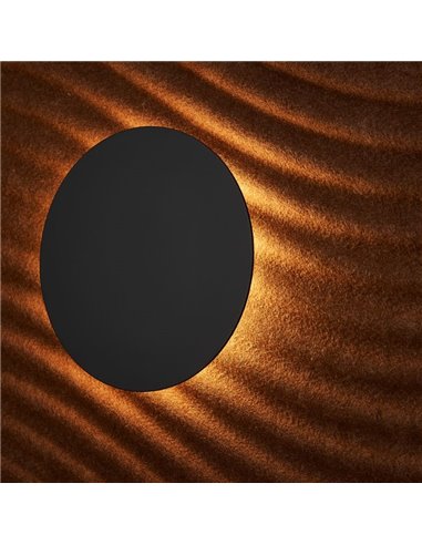Applique murale LED circulaire ondulée, coloris café ACUSTIC, Ø 45 cm, 5 W, 3 000 K, 400 lm
