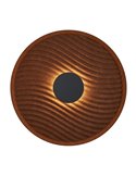 Aplique LED acústico circular ondulado ACUSTIC café Ø45cm, 5W 3000K 400Lm