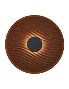 Applique murale LED circulaire ondulée, coloris café ACUSTIC, Ø 45 cm, 5 W, 3 000 K, 400 lm