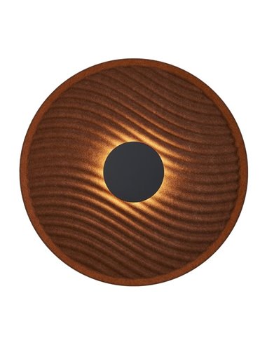 Aplique LED acústico circular ondulado ACUSTIC café Ø45cm, 5W 3000K 400Lm