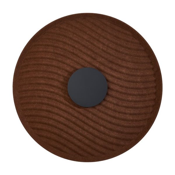 Applique murale LED circulaire ondulée, coloris café ACUSTIC, Ø 45 cm, 5 W, 3 000 K, 400 lm