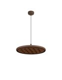 Lámpara colgante LED acústico 20W ACUSTIC café, panel absorbente, 3000K 2250Lm, dimmable TRIAC
