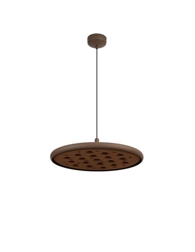 Lámpara colgante LED acústico 20W ACUSTIC café, panel absorbente, 3000K 2250Lm, dimmable TRIAC