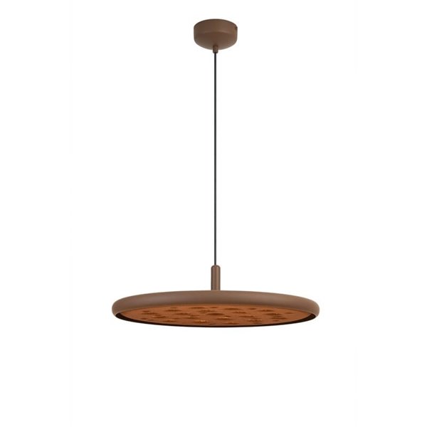 Lámpara colgante LED acústico 20W ACUSTIC café, panel absorbente, 3000K 2250Lm, dimmable TRIAC
