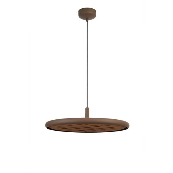 Suspension LED acoustique 20W ACUSTIC couleur café, panneau absorbant, 3000K 2250Lm, dimmable TRIAC