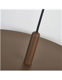 Lámpara colgante LED acústico 20W ACUSTIC café, panel absorbente, 3000K 2250Lm, dimmable TRIAC