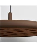 Lámpara colgante LED acústico 20W ACUSTIC café, panel absorbente, 3000K 2250Lm, dimmable TRIAC