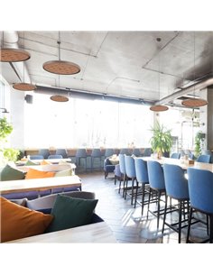 Lámpara colgante LED acústico 20W ACUSTIC café, panel absorbente, 3000K 2250Lm, dimmable TRIAC 2