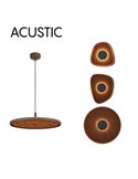 Lámpara colgante LED acústico 20W ACUSTIC café, panel absorbente, 3000K 2250Lm, dimmable TRIAC