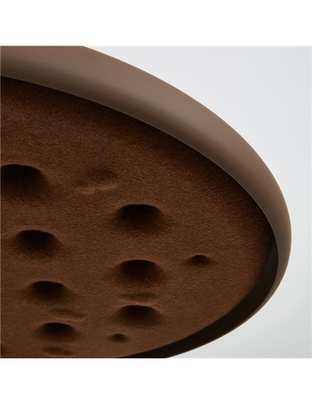 Luminária pendente acústica LED 20W ACUSTIC cor café, painel absorvente, 3000K 2250Lm, dimerizável por TRIAC