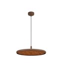 Suspension LED acoustique 20W ACUSTIC couleur café, panneau absorbant, 3000K 2250Lm, dimmable TRIAC