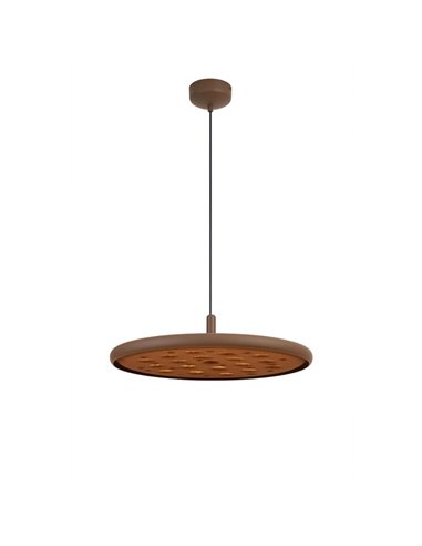 Lámpara colgante LED acústico 20W ACUSTIC café, panel absorbente, 3000K 2250Lm, dimmable TRIAC