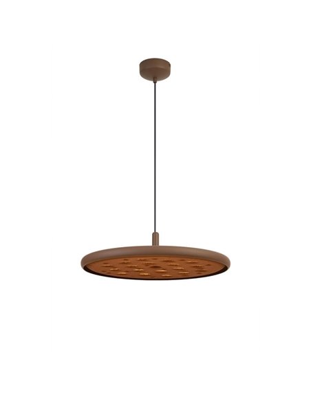 Lámpara colgante LED acústico 20W ACUSTIC café, panel absorbente, 3000K 2250Lm, dimmable TRIAC