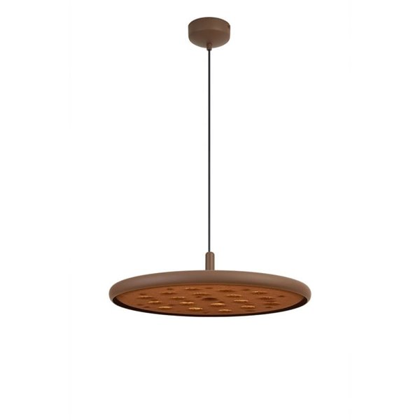 Lámpara colgante LED acústico 20W ACUSTIC café, panel absorbente, 3000K 2250Lm, dimmable TRIAC