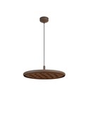 Lámpara colgante LED acústico 20W ACUSTIC café, panel absorbente, 3000K 2250Lm, dimmable TRIAC
