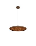 Suspension LED acoustique 20W ACUSTIC couleur café, panneau absorbant, 3000K 2250Lm, dimmable TRIAC