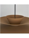 Colgante LED de doble disco ESTRELLA caqui mate 12W 3000K 900Lm TRIAC Ø50cm