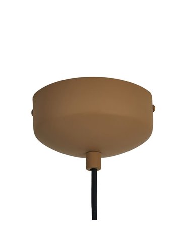 Colgante LED de doble disco ESTRELLA caqui mate 12W 3000K 900Lm TRIAC Ø50cm