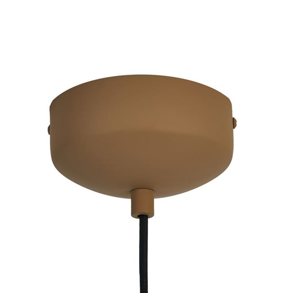 Luminária pendente LED ESTRELLA com disco duplo, acabamento cáqui fosco, 12W, 3000K, 900 lúmens, TRIAC, Ø50cm