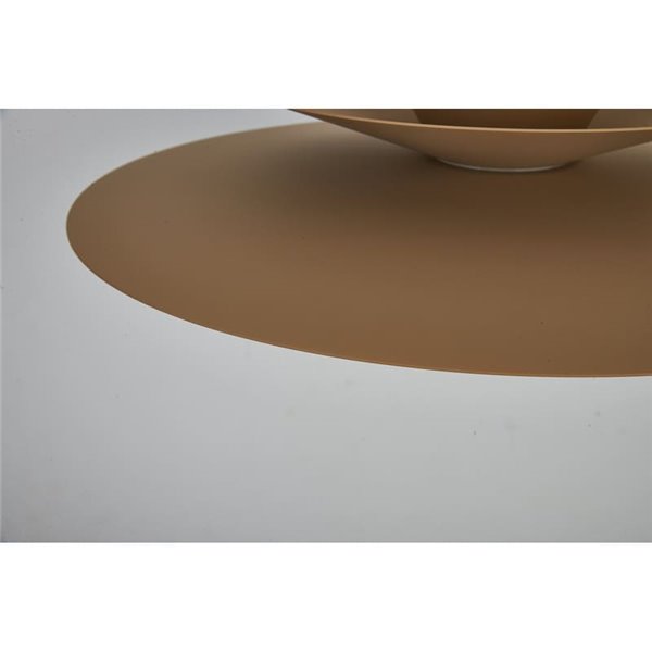 Colgante LED de doble disco ESTRELLA caqui mate 12W 3000K 900Lm TRIAC Ø50cm