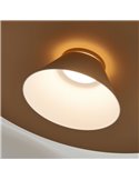 Colgante LED de doble disco ESTRELLA caqui mate 12W 3000K 900Lm TRIAC Ø50cm