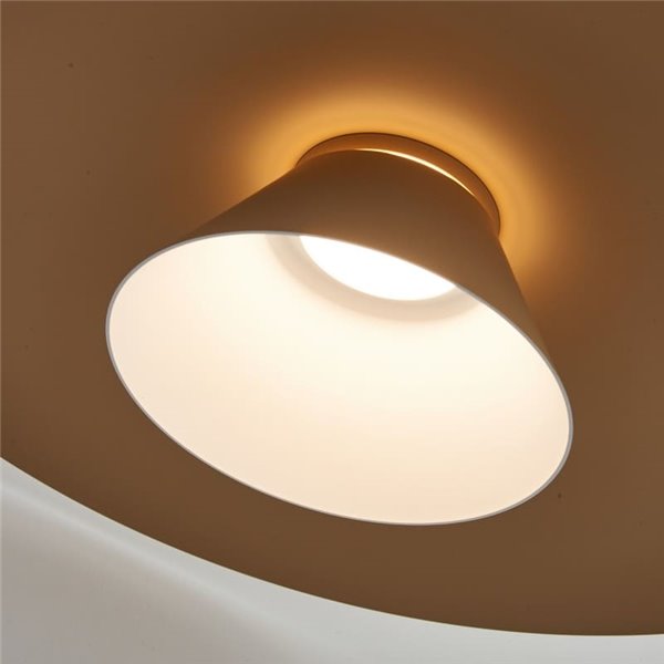 Suspension LED ESTRELLA double disque kaki mat 12W 3000K 900Lm TRIAC Ø50cm