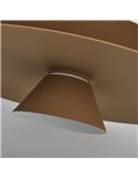 Colgante LED de doble disco ESTRELLA caqui mate 12W 3000K 900Lm TRIAC Ø50cm