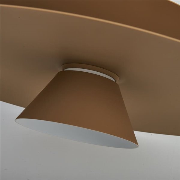 Colgante LED de doble disco ESTRELLA caqui mate 12W 3000K 900Lm TRIAC Ø50cm