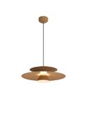 Colgante LED de doble disco ESTRELLA caqui mate 12W 3000K 900Lm TRIAC Ø50cm