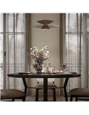 Colgante LED de doble disco ESTRELLA café oscuro 12W 3000K 900Lm TRIAC Ø50cm
