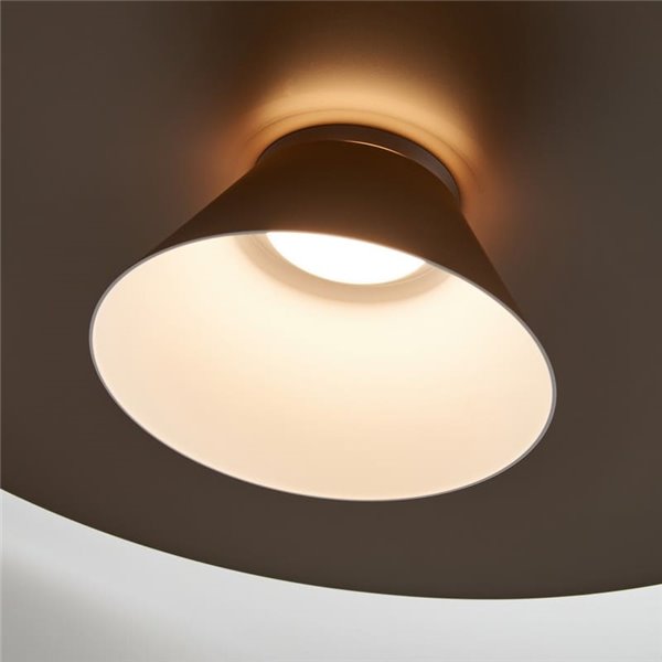 Luminária pendente LED STAR de disco duplo, marrom escuro, 12W, 3000K, 900lm, TRIAC, Ø50cm