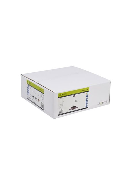 Colgante LED de doble disco ESTRELLA café oscuro 12W 3000K 900Lm TRIAC Ø50cm