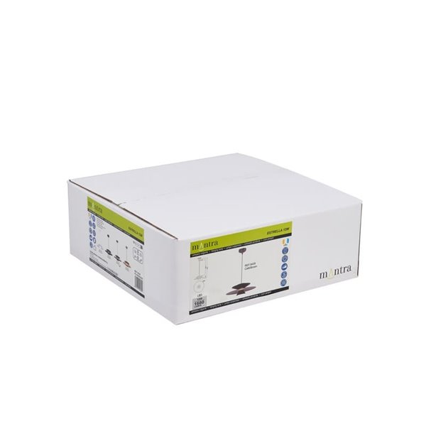 Colgante LED de doble disco ESTRELLA café oscuro 12W 3000K 900Lm TRIAC Ø50cm