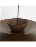 Colgante LED de doble disco ESTRELLA café oscuro 12W 3000K 900Lm TRIAC Ø50cm