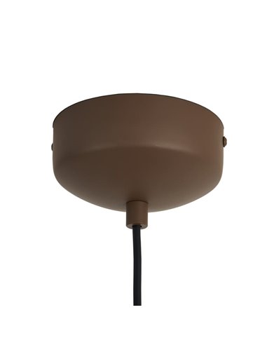 Luminária pendente LED STAR de disco duplo, marrom escuro, 12W, 3000K, 900lm, TRIAC, Ø50cm