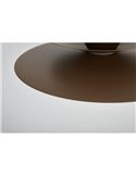 Colgante LED de doble disco ESTRELLA café oscuro 12W 3000K 900Lm TRIAC Ø50cm