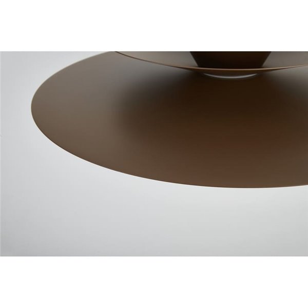 Suspension LED double disque STAR, marron foncé, 12 W, 3000 K, 900 lm, TRIAC, Ø 50 cm