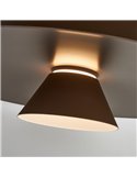 Colgante LED de doble disco ESTRELLA café oscuro 12W 3000K 900Lm TRIAC Ø50cm