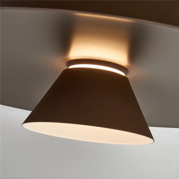 Colgante LED de doble disco ESTRELLA café oscuro 12W 3000K 900Lm TRIAC Ø50cm