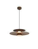 Suspension LED double disque STAR, marron foncé, 12 W, 3000 K, 900 lm, TRIAC, Ø 50 cm