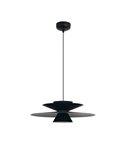 Colgante LED de doble disco ESTRELLA negro 12W 3000K 900Lm TRIAC Ø50cm