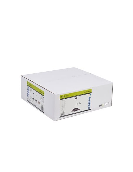 Suspension LED ESTRELLA double disque noir 12W 3000K 900Lm TRIAC Ø50cm