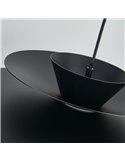 Colgante LED de doble disco ESTRELLA negro 12W 3000K 900Lm TRIAC Ø50cm