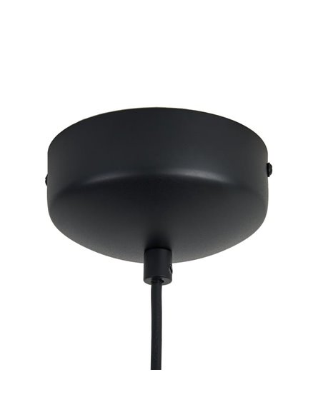 Luminária pendente LED ESTRELLA com disco duplo, preta, 12W, 3000K, 900 lúmens, TRIAC, Ø50cm