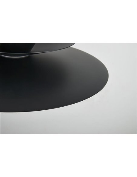 Suspension LED ESTRELLA double disque noir 12W 3000K 900Lm TRIAC Ø50cm