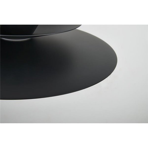 Luminária pendente LED ESTRELLA com disco duplo, preta, 12W, 3000K, 900 lúmens, TRIAC, Ø50cm