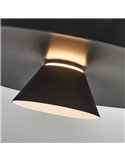 Suspension LED ESTRELLA double disque noir 12W 3000K 900Lm TRIAC Ø50cm