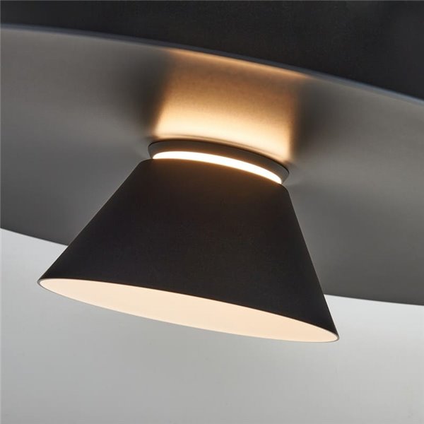Colgante LED de doble disco ESTRELLA negro 12W 3000K 900Lm TRIAC Ø50cm